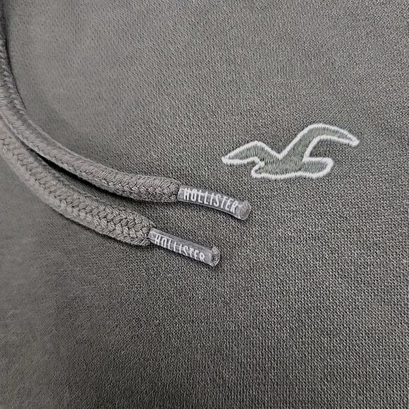 Hollister California Mens Icon Hoodie Sweatshirt Sz Small Military Green Logo - Picture 2 of 7